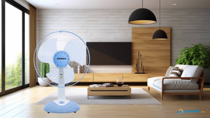 Quạt bàn SENKO B1612 thiết kế gọn gàng, phù hợp nhiều không gian