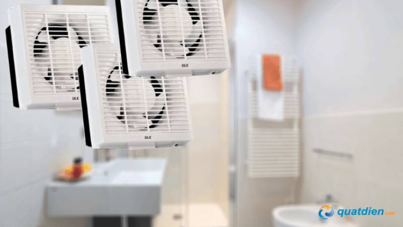 Quạt hút nhà vệ sinh chạy êm, phù hợp không gian nhỏ
