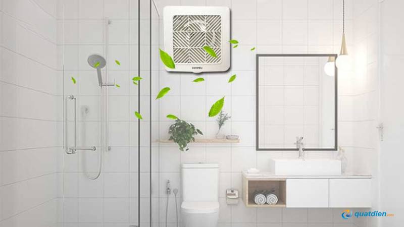 Quạt hút mùi gắn tường lắp nổi, dễ thi công cho nhà vệ sinh nhỏ