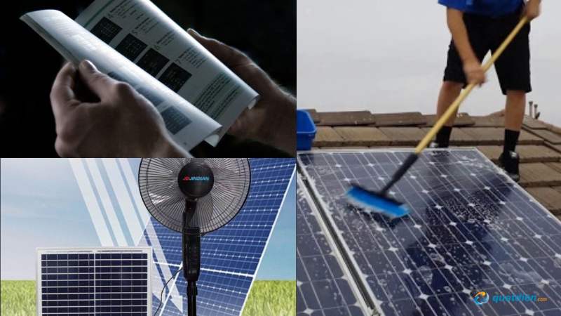 Đặt tấm pin nơi có ánh nắng trực tiếp