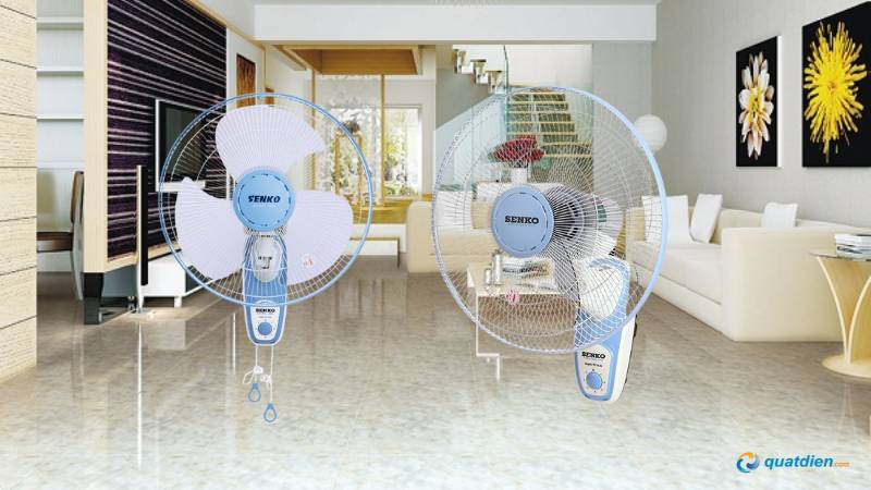 Quạt treo tường Senko TC1626 2 dây đẹp và phù hợp cho phòng khách và phòng ngủ