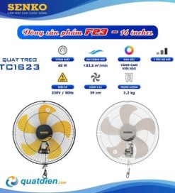 Quạt treo tường Senko TC1623 chính hãng