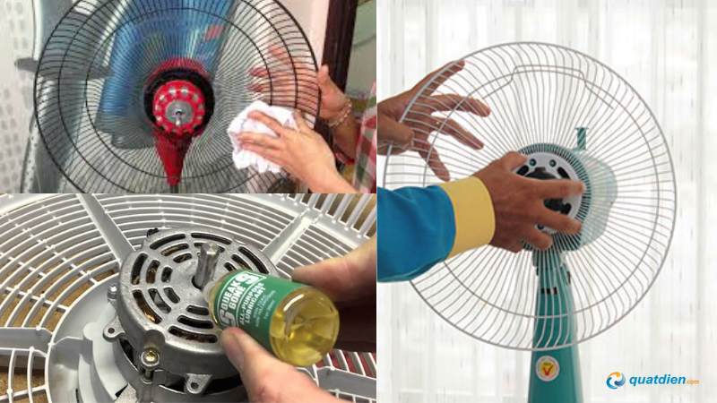 Vệ sinh trục và bánh răng giúp quạt không đảo lỗi