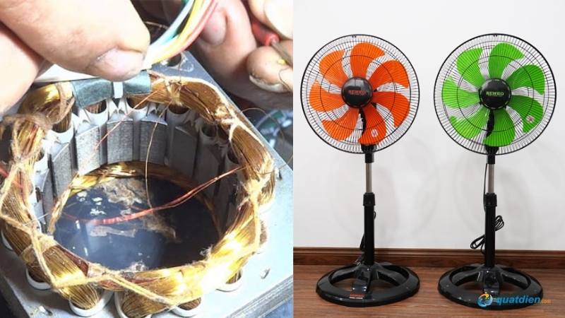 Cuộn dây quạt bị cháy khiến máy không hoạt động