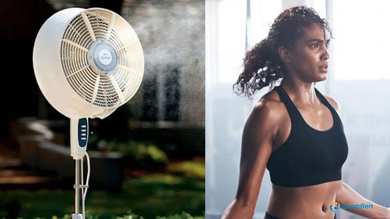 Quạt làm giảm nóng bức khi vận động