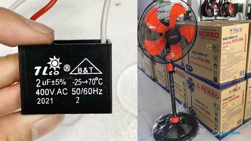 Tụ quạt Senko giúp quạt khởi động nhanh và mạnh hơn
