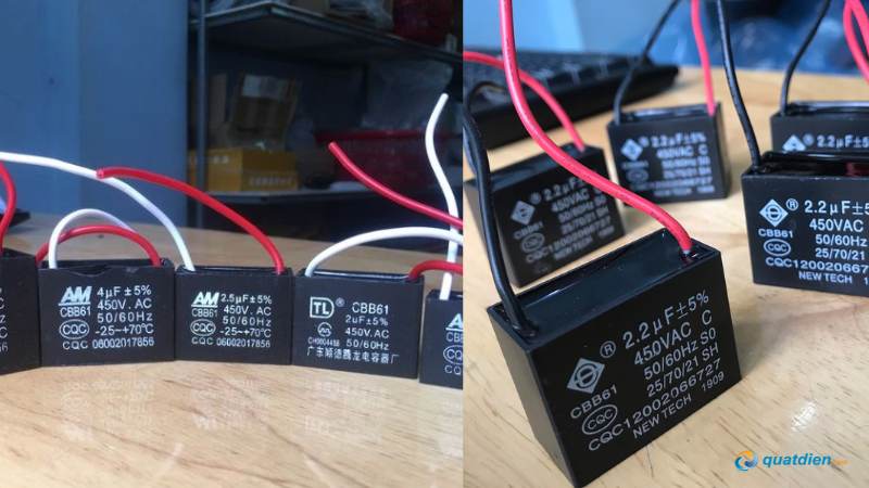 Điện dung tụ quạt quyết định sức khởi động