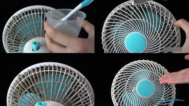 Hỗn hợp kem đánh răng giúp đánh bay bụi bẩn trên quạt