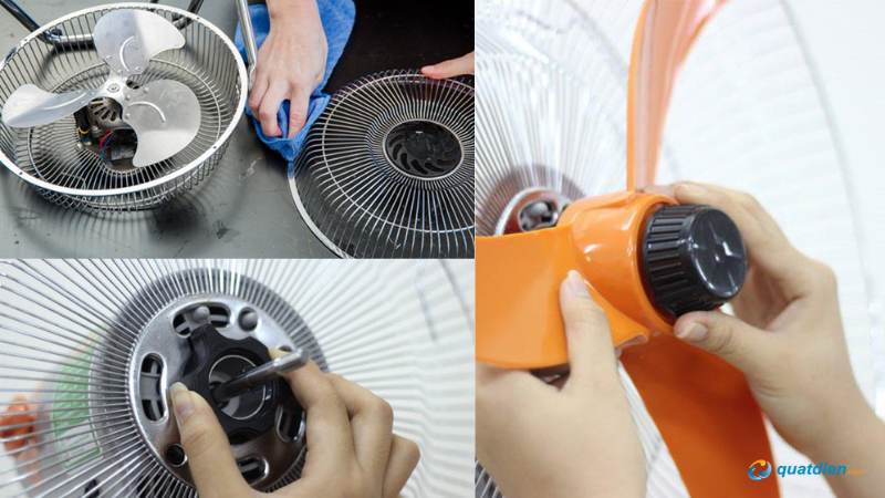 Gỡ lồng quạt bên trong đúng thứ tự
