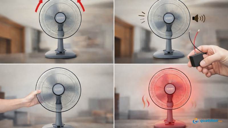 Quạt Senko kêu ù, chạy không nổi là dấu hiệu tụ hỏng