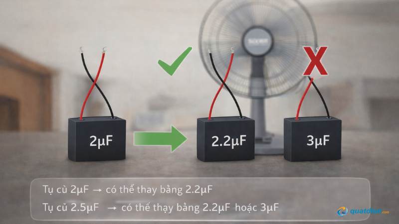 Chọn đúng µF giúp quạt Senko hoạt động ổn định