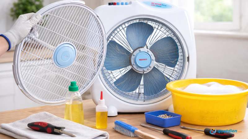 Chuẩn bị đủ dụng cụ giúp tháo quạt an toàn hơn