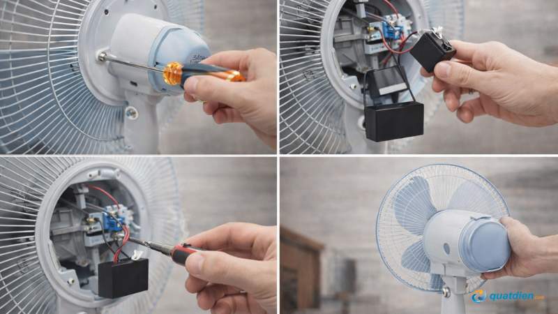 Hướng dẫn cách thay tụ quạt Senko đúng kỹ thuật