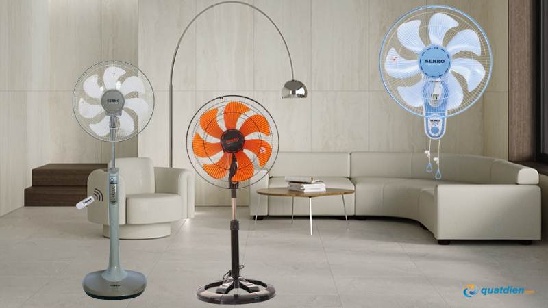Quạt Senko 7 cánh phù hợp phòng ngủ yên tĩnh
