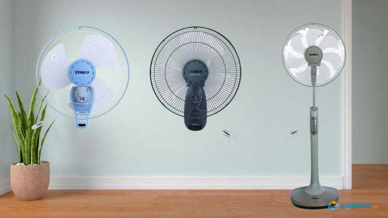 Quạt treo tường Senko TR1683, quạt đứng DR1608 hỗ trợ remote điều khiển từ xa