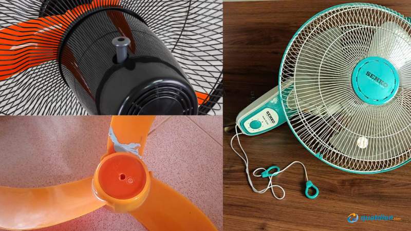 Cánh quạt Senko gãy khiến quạt rung mạnh