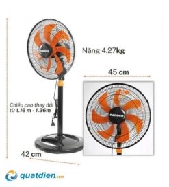 Quạt đứng thân sắt Nanoco NSF1607 chính hãng