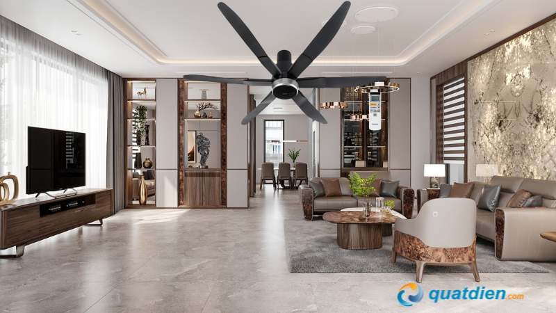 Quạt Panasonic 6–7 cánh phù hợp phòng khách lớn