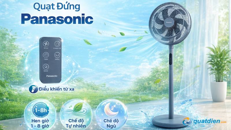 Quạt đứng Panasonic F-30JLVG-4 có điều khiển từ xa