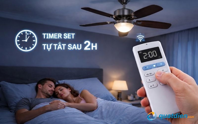 Sử dụng chế độ hẹn giờ tự tắt khi ngủ sẽ giúp tiết kiệm hơn