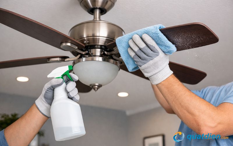 Vệ sinh quạt trần và bảo dưỡng định kỳ để đảm bảo chất lượng
