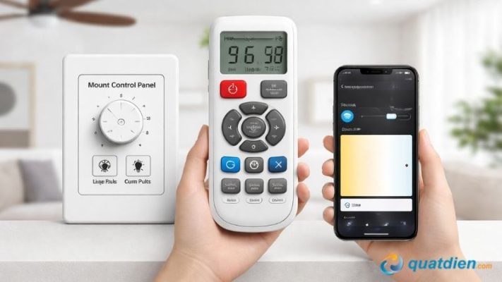 Ba loại bộ điều khiển phổ biến của quạt trần hiện nay