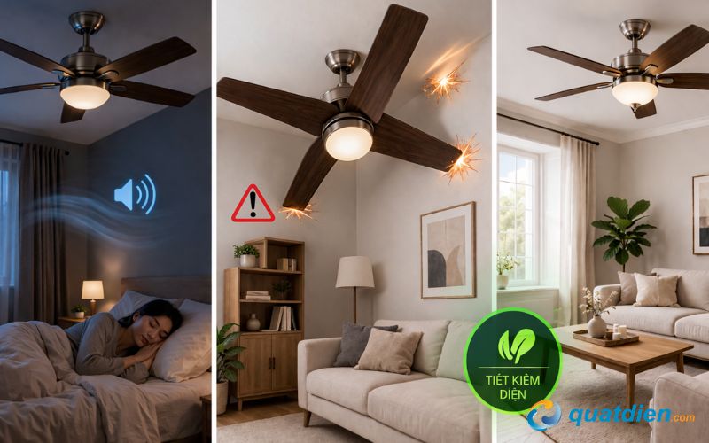 Các lợi ích khi chọn đúng kích thước quạt phù hợp với không gian