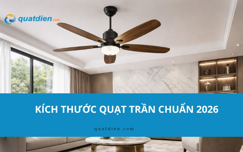 kích thước quạt trần