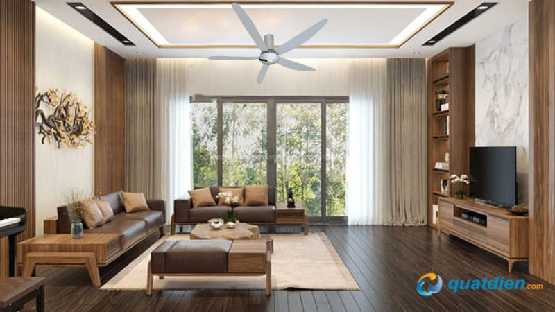 Quạt trần Panasonic 5 cánh F-60TAN cân đối tạo cảm giác nhẹ nhàng