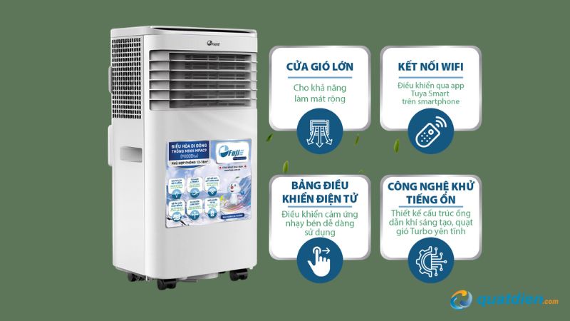 Quạt điều hòa FujiE MPAC9 tích hợp nhiều tiện ích thông minh
