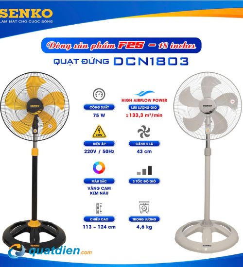 Quạt đứng Senko DCN1803 sản phẩm mới bền bỉ