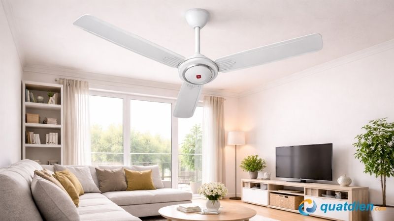 Quạt trần KDK M60XG thiết kế 3 cánh dài mát