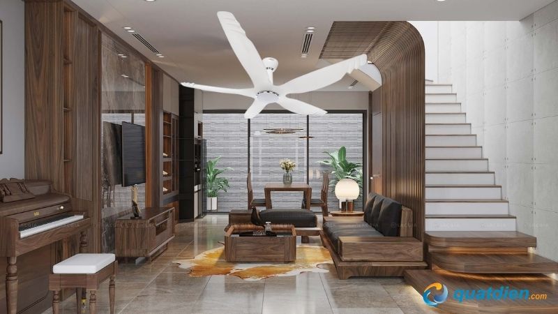 Quạt trần ACF04D605-W 5 cánh có đèn LED 20W