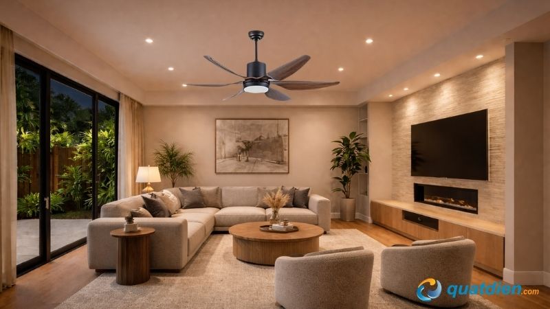 Quạt trần 6 cánh Nanoco NCF5462-PL cánh nhựa nhẹ và tiết kiệm điện