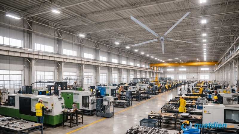 Quạt trần công nghiệp Hunter Industrial TITAN thiết kệ nhẹ nhàng