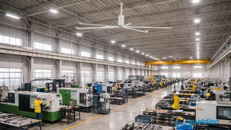 Quạt trần công nghiệp GTFA6-6000 quay ổn định tiếng ồn thấp