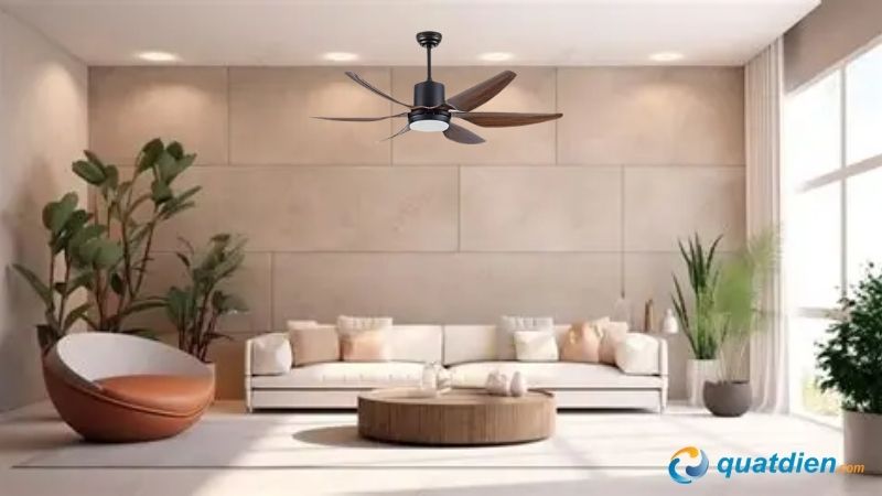 Quạt trần 6 cánh Nanoco NCF5462-PL phiên bản vân gỗ cổ điển