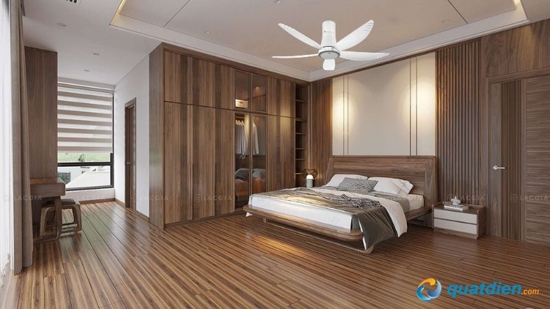 Quạt trần gắn đèn LED 3 chế độ sáng Nanoco NCF5653-WL phiên bản màu trắng