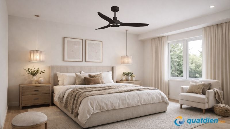 Quạt trần đèn thiết kế hiện đại Stella BDC60RM với động cơ DC tiết kiệm điện