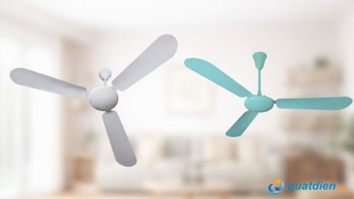 Quạt trần điện cơ Vinawind QT-1400X 2 màu trắng và màu xanh