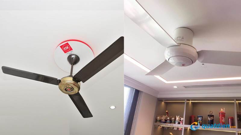Mẫu quạt 3 cánh 4 cánh phù hợp phòng ngủ diện tích nhỏ