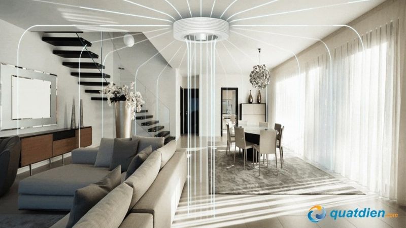 Luồng gió liên tục giúp không gian thông thoáng hơn