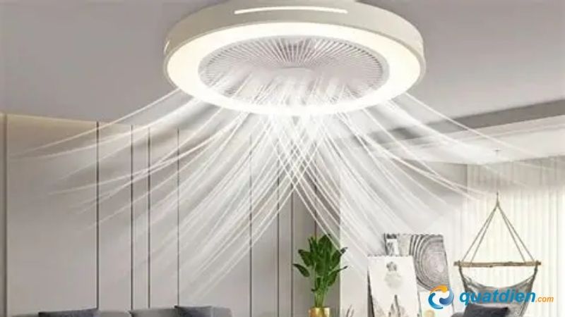 Độ mát lan tỏa dầ của quạt trần thiết kế không cánh