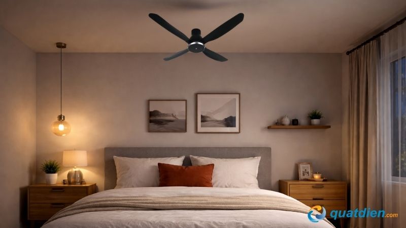 Quạt trần KDK W56WV động cơ DC phù hợp với thiết kế hiện đại