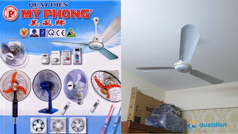 Quạt trần Mỹ Phong bền bỉ, phù hợp nhiều không gian gia đình Việt