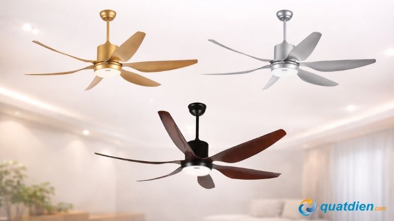 Mẫu quạt trần Nanoco 6 cánh thiết kế nhiều màu sắc