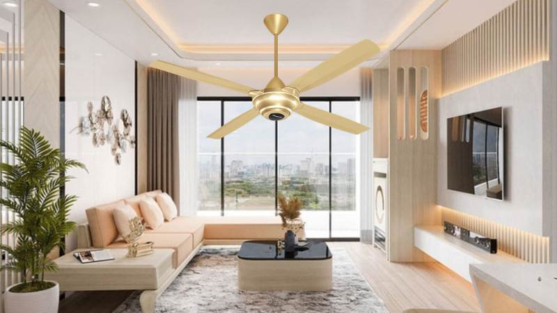 Quạt trần Panasonic 4 cánh F-56MZG-GO-S vàng ánh kim sang trọng