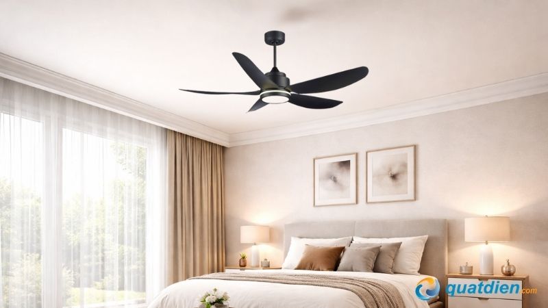 Quạt trần Benny BF-C52LUX B công suất không cao nhưng gió mạnh