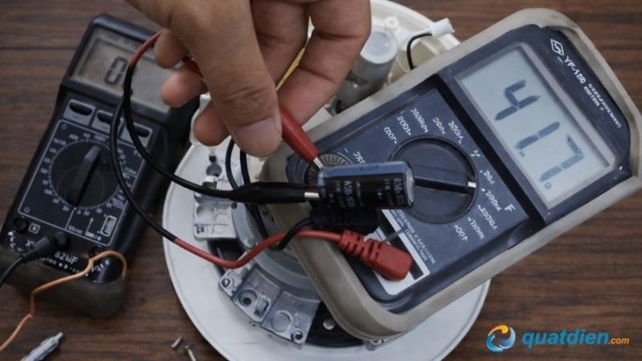 dùng đồng hồ đo điện dung để kiểm tra tụ điện quạt
