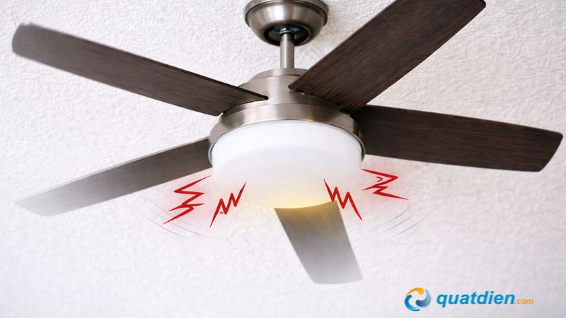 Lỗi quạt trần phát ra tiếng ồn lớn khi quay
